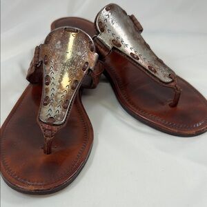 Cole-Hahn leather Sandals w/ metal detail